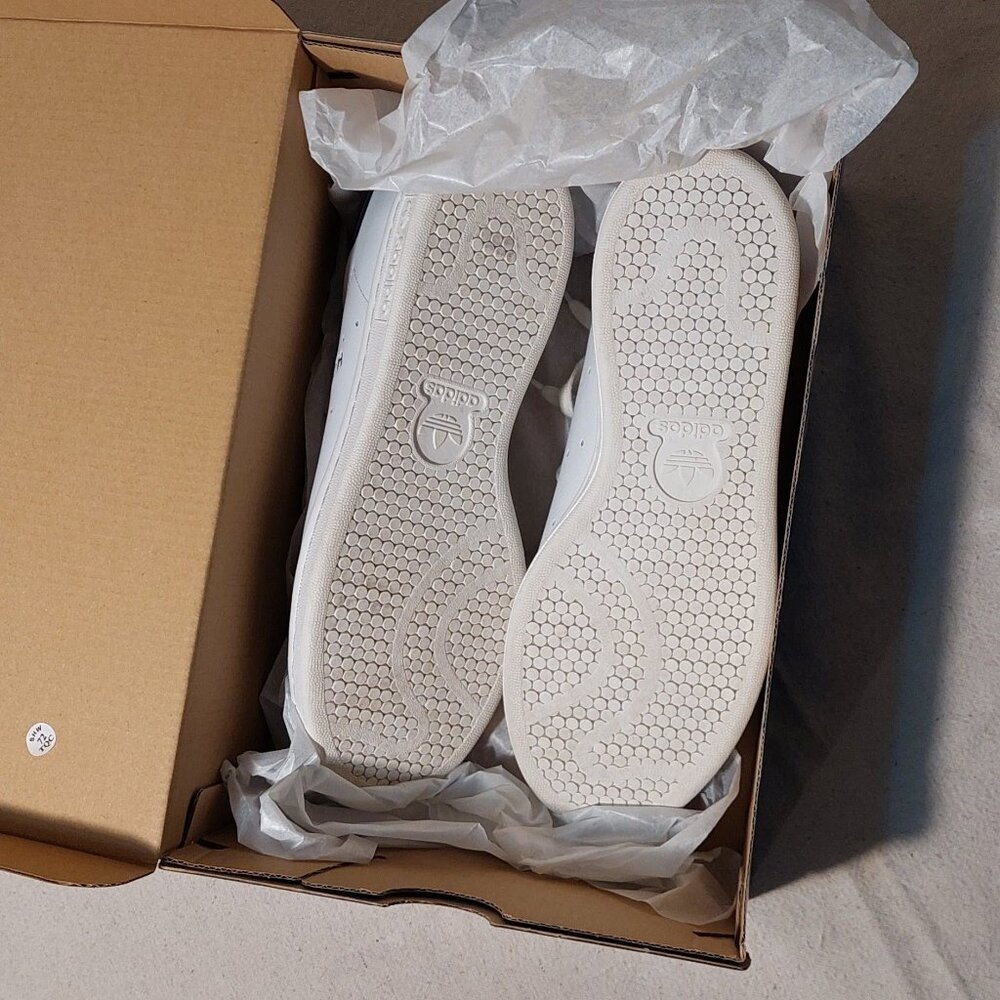 Adidas Stan Smith Lux Sneakers White/Black Leather Size: 7 - Picture 7 of 8